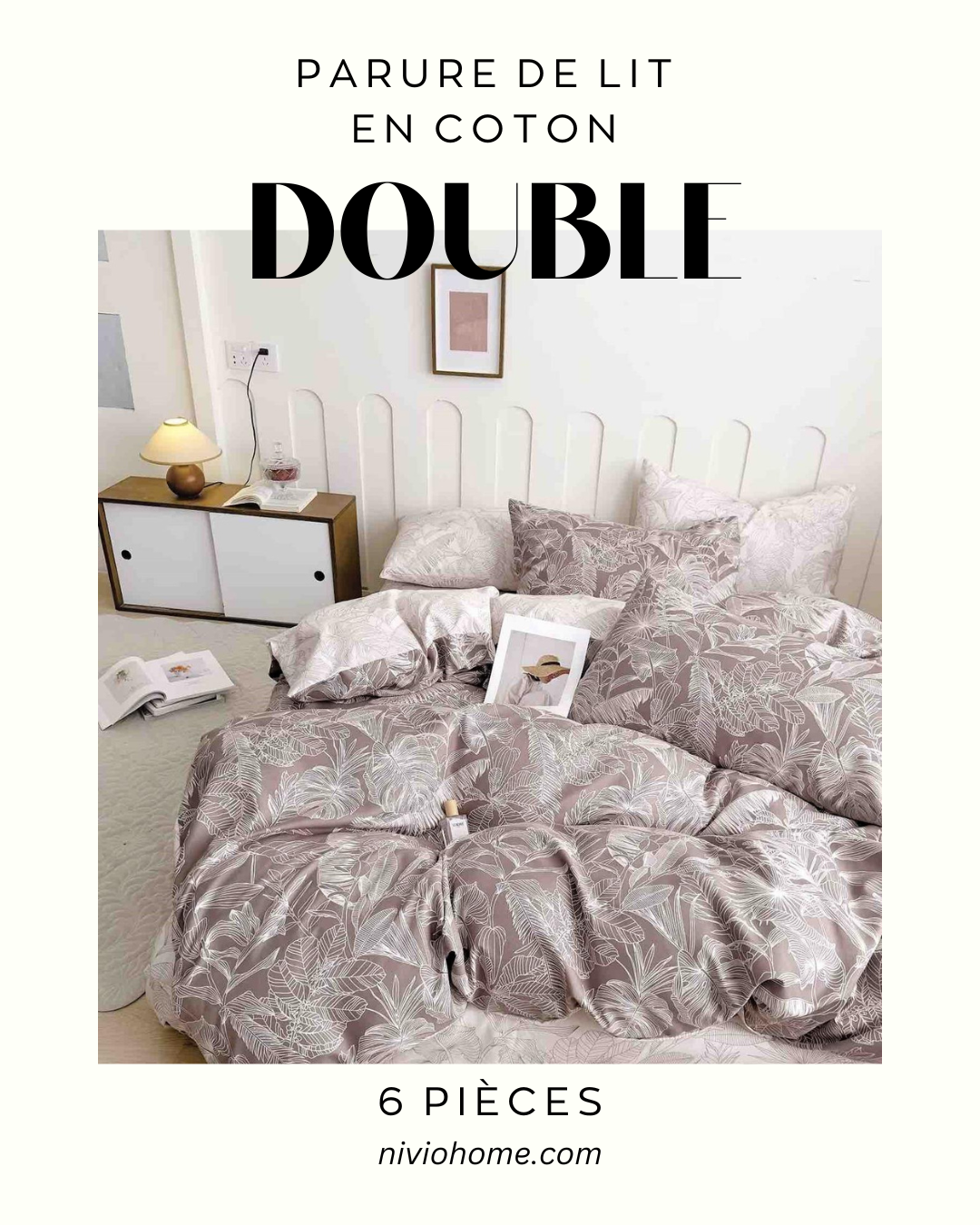 Linge de lit double en coton